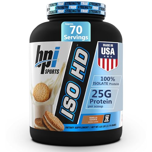 BPI Sports ISO HD 100% Pure Isolate Protein Vanilla Cookie - 4.8 lbs