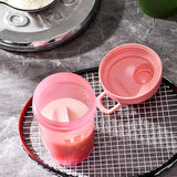 350ml Protein Shaker Cup with Mixing Ball – Leakproof Flip-Lid Sports Bottle for Shakes & Smoothies (Pink)