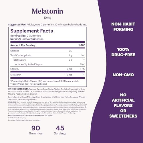 Natrol, Melatonin Gummies, Strawberry, 10 mg, 90 Gummies