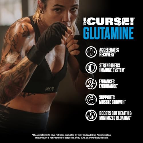 JNX SPORTS The Curse! Glutamine Powder (Unflavored, 60 Servings)