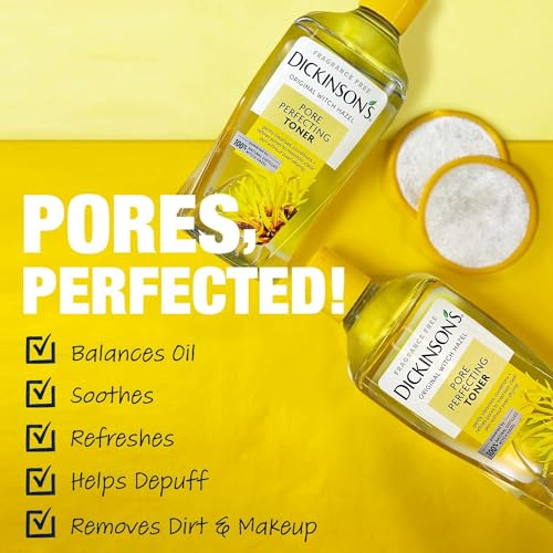 Dickinson's Original Witch Hazel Pore Perfecting Toner - 100% Natural (8 Fl Oz, Pack of 6)