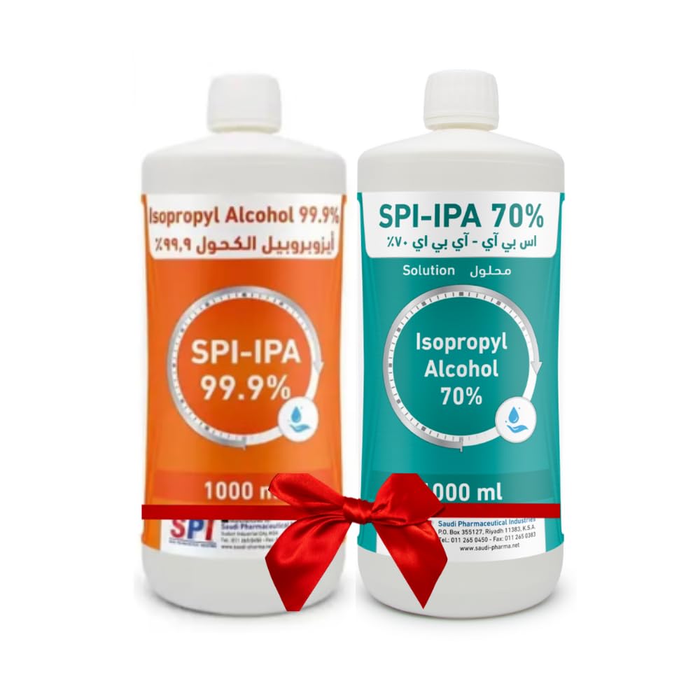70% & 99.9% Isopropyl Alcohol 2-Pack 1000ml + Spray 120ml - SPF Professional Disinfectant Collection