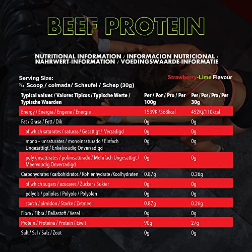 NXT Nutrition Beef Protein Isolate - Strawberry & Lime 1.8kg High Amino Acids
