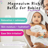 Pink Stork Baby Bath Flakes - Magnesium Bath Salts for Infants & Toddlers - 16 oz