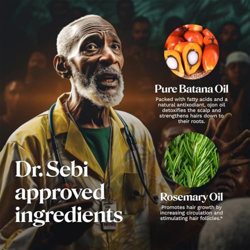 Organic Batana Oil with Rosemary - 100% Natural Hair Growth Treatment - 2-Pack (30ml/1 Fl Oz Each)
