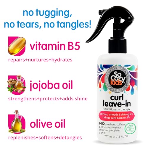 So Cozy Sweet-Pea Curl Spray Leave-In Conditioner for Kids Hair, 8 Fl Oz (Pack of 2)