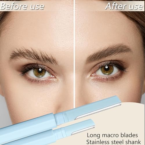 Women Facial Razor for Dermaplaning - Double Head Blades for Hair Removal | 8 Packs Travel-Friendly Razors
