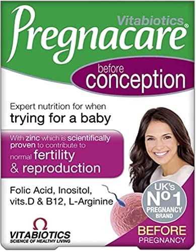 Centrum Vitabiotics Pregnacare Conception Tablets | Pack of 30 | Original UK Made | Prenatal Vitamins for Women