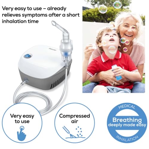 Beurer IH18 Home-Use Nebuliser - Electric Inhaler for Adults & Children