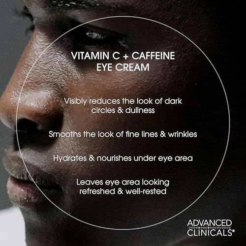 Advanced Clinicals Vitamin C + Caffeine Eye Balm for Dark Circles & Puffiness