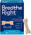 Breathe Right Original Nasal Strips for Better Breathing & Sleep, Large Tan, 30 Count
