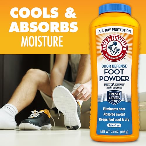 Arm & Hammer Talc-Free Foot & Shoe Powder - Odor & Moisture Control (7oz, 3 Pack)