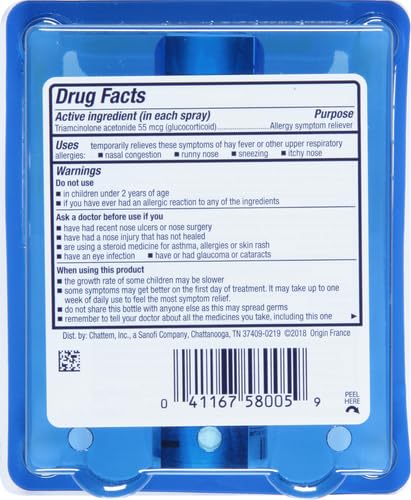 Nasacort Allergy 24HR Nasal Spray for Adults - Non-Drowsy & Alcohol-Free, 120 Sprays