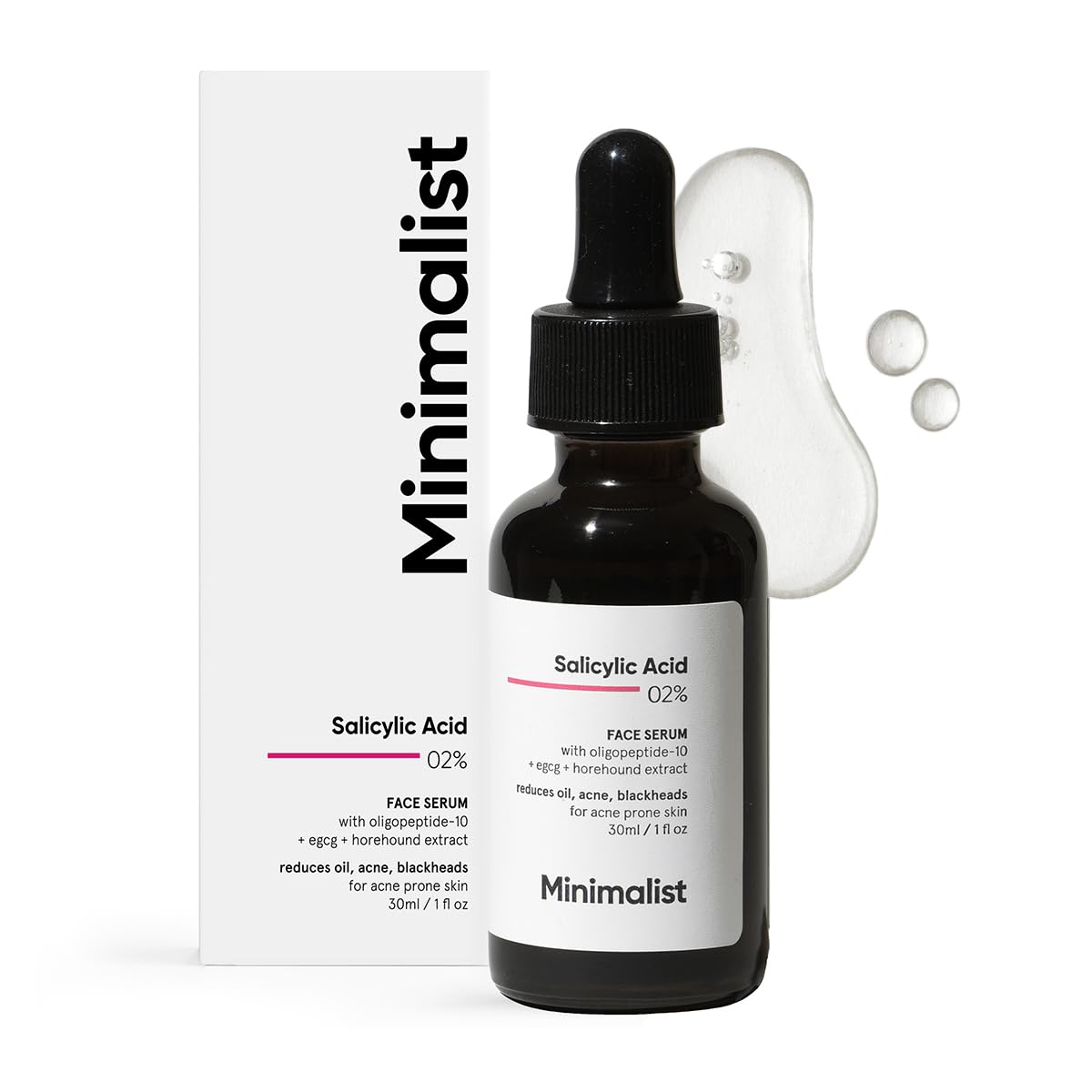 Minimalist 2% Salicylic Acid Serum - BHA Exfoliant for Oily Skin, Acne & Blackheads, 30ml