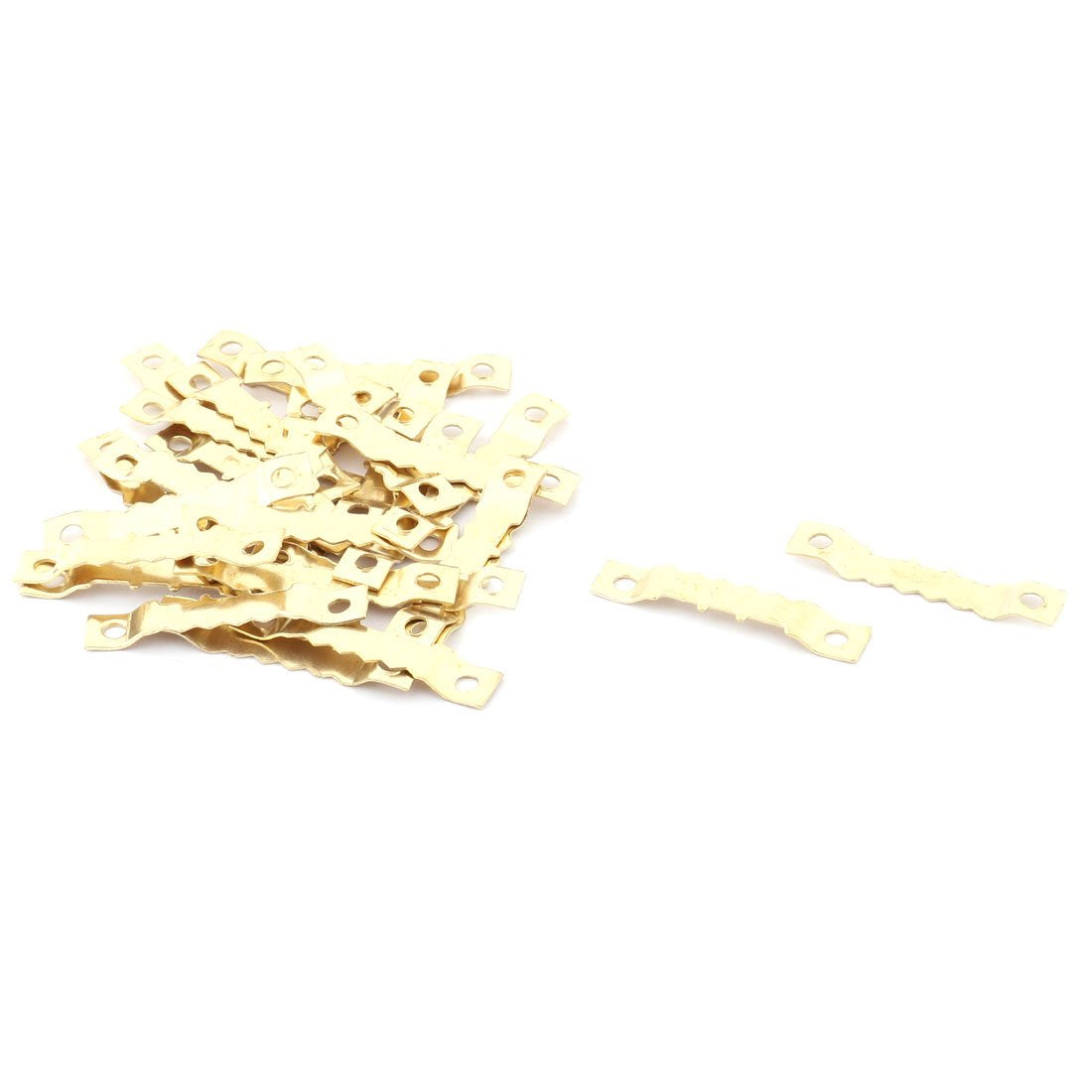 Aexit Gold Tone Metal Sawtooth Picture Frame Hangers - 25 Pack