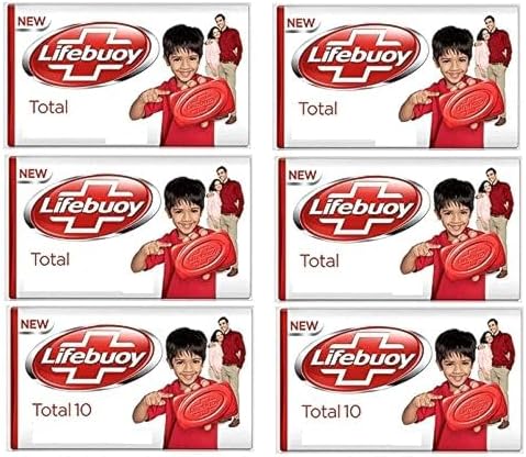 Lifebuoy Total Action Family Soap Bar (6 Pack) - Deep Clean & Protection