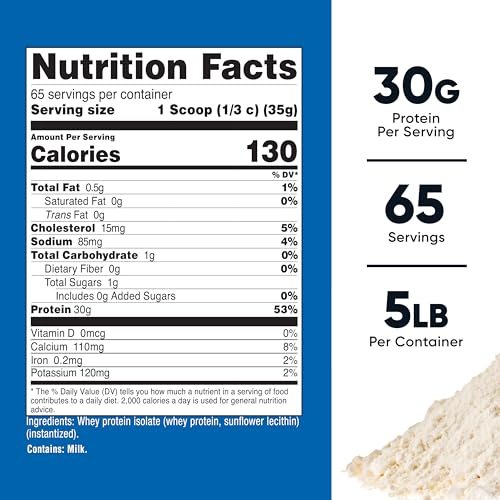 Nutricost Whey Protein Isolate Unflavored - 5LBS