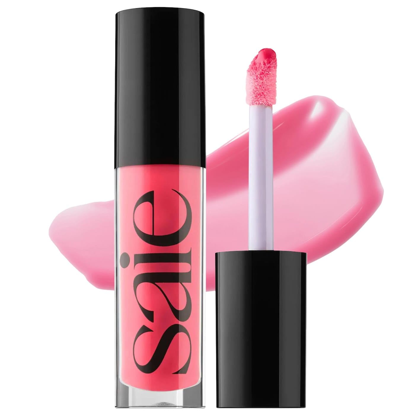 Saie Glossybounce™ High-Shine Lip Gloss Oil - Playful Pink