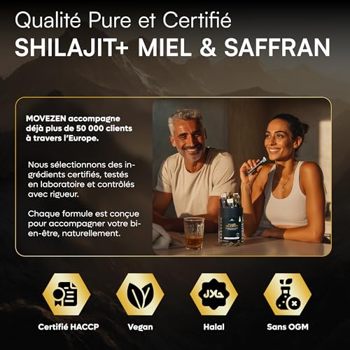 Shilajit Himalayan Resin with Organic Honey & Saffron - 30 Sticks (8g) Sustainable Energy & Vitality Boost with Fulvic Acid & 85+ Minerals