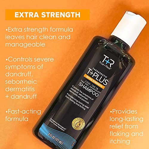 True+Real Therapeutic Tar Gel Anti-Dandruff Shampoo - 1% Coal Tar - 6 oz