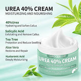 Urea Cream 40% for Feet with 2% Salicylic Acid - Maximum Strength Foot & Hand Cream with Hyaluronic Acid, Tea Tree & Aloe Vera - 250g