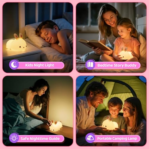 One Fire Cute Silicone Rechargeable LED Night Light for Kids