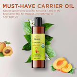 Organic Apricot Kernel Oil 100ml - Cold Pressed Carrier Oil for Skin, Face, Body & Hair Care - Anti-Aging Moisturizer for Normal & Oily Skin