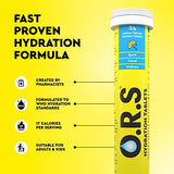 O.R.S Hydration Tablets with Electrolytes - Vegan & Gluten-Free - Natural Lemon Flavor (96 Tablets)