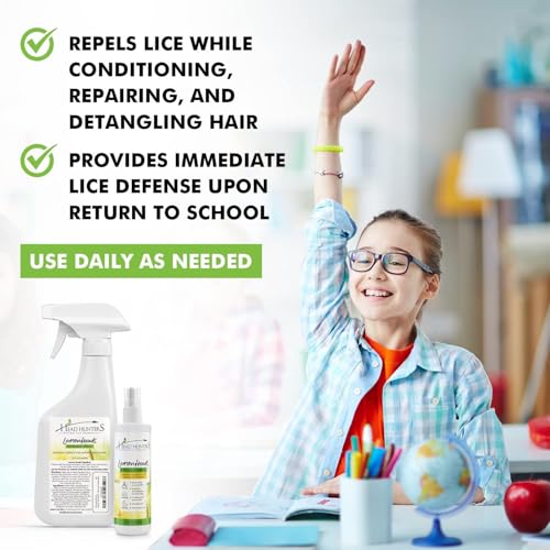 Head Hunters Lemon Heads Natural Head Lice Repellent Spray - Safe Lice Prevention for Kids