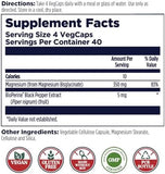 KAL, Magnesium Glycinate Fully Chelated High Absorption Formula for Stress Relaxation Muscle & Bone Health Support, 240 Count