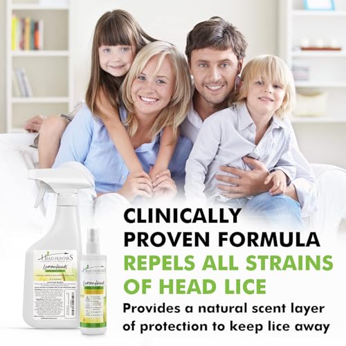 Head Hunters Lemon Heads Natural Head Lice Repellent Spray - Safe Lice Prevention for Kids