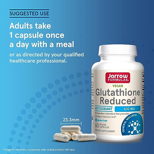 Jarrow Formulas Reduced Glutathione: 500mg (60 Veggie Caps)