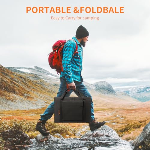 Portable 60W Foldable Solar Panel - Camping Power for Tablets and Generator Stations