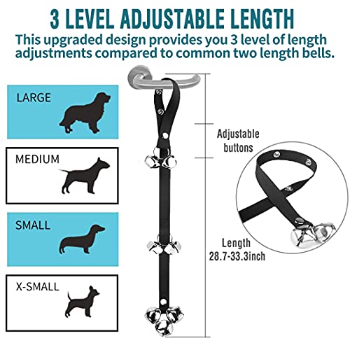 BluTree Premium Dog Doorbells for Potty Training - 7 Extra Large Adjustable Bells