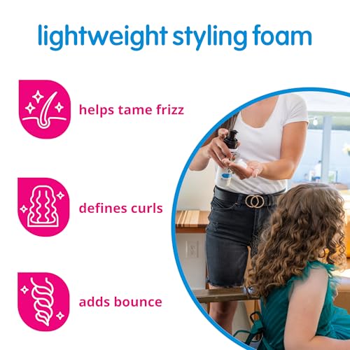 SoCozy Kids Sensitive Styling Foam - Gentle Natural Hold Styler for Straight or Curly Hair