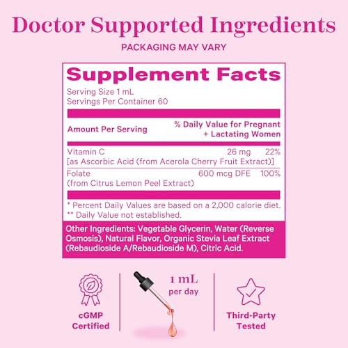 Pink Stork Liquid Folate Supplement - 2 fl oz (60 ml)