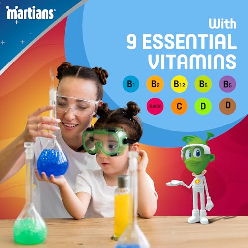 Martians Daily Multivitamin Drops 50ml - 9 Essential Vitamins with Orange Flavor - Supports Overall Health & Wellbeing