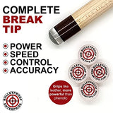 Professional Polymer Break & Jump Pool Cue Tip - Billiards Accessory Kit with Free Patch & Sticker