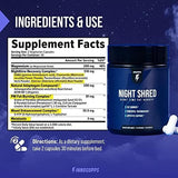 Night Shred Fat Burner and Natural Sleep Support | Ashwaganda, 5-HTP, CLA, Melatonin | Appetite Suppressant | Weight Loss Support Nighttime Fat Burning (60 Vegetarian Capsules)