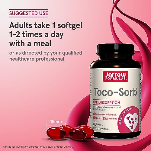 Jarrow Formulas Toco-Sorb Vitamin E - 60 Softgels - Antioxidant Powerhouse