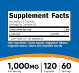 Nutricost L-Citrulline 500mg - 120 Capsules - Muscle Support & Endurance