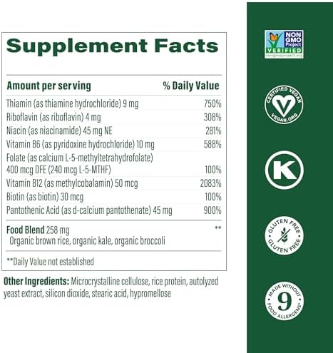 MegaFood Balanced B Complex - 30 Tablets - Whole Food B Vitamins for Energy & Metabolism