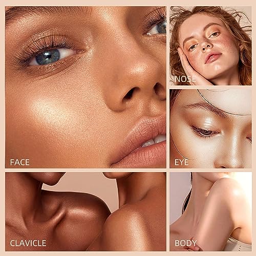 Liquid Highlighter - Roll-On Dewy Glow Glotion for Face & Body, Long-Lasting Shimmer Skin Illuminator