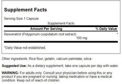 Swanson Resveratrol 100 100 Milligrams 30 Capsules