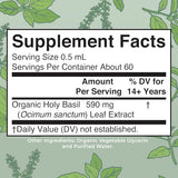MaryRuth Organics Organic Holy Basil Leaf Liquid Drops (30ml) - Adaptogen Support