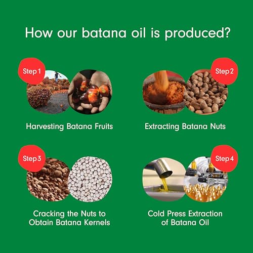 Dersie Batana Oil for Hair Growth - 100% Pure & Natural Raw Batana Oil from Honduras - 4 FL OZ