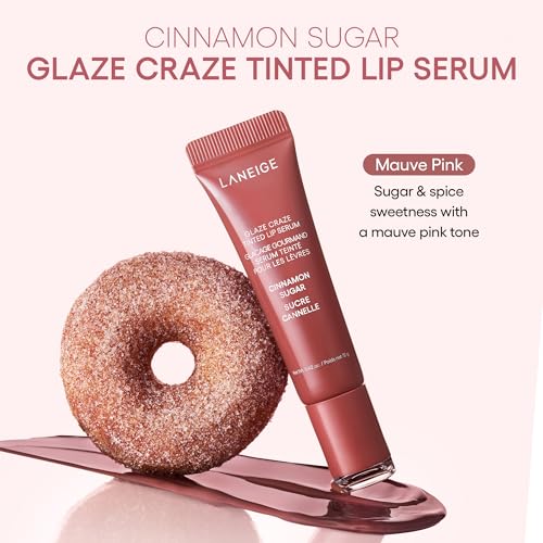 LANEIGE Glaze Craze Tinted Lip Serum - Cinnamon Sugar: Plumping & Hydrating