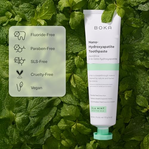 Boka Natural Fluoride-Free Toothpaste - Ela Mint 4oz