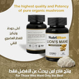 Lion's Mane Mushroom Supplement - 2390mg Per Serving, 60 Capsules