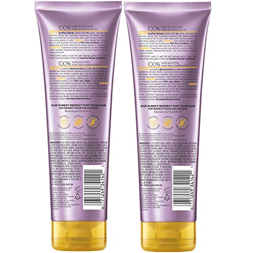 L'Oreal Paris EverPure Blonde Sulfate Free Shampoo for Color-Treated Hair - Neutralizes Brass & Balances - 2 Count (8.5 Fl Oz Each)